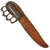 Original British WWII Broad-Arrow Stamped Theater-Made Knuckle Knife Made from P1907MkII* Bayonet with Leather Sheath - Marked 3862 Original Items