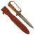 Original U.S. WWII Kephart Theater-Made Knuckle Knife with Leather Sheath Original Items
