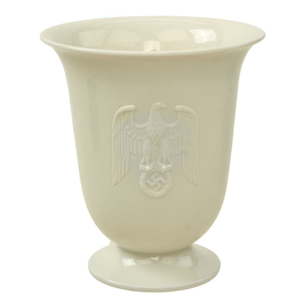 Original German WWII 1938 Nuremberg Rally SS Bivouac Evening Gift Porcelain Goblet Vase by Allach Original Items