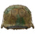 Original German WWII M40 Refurbished 6th Army Battle of Stalingrad Chicken Wire Camouflage Helmet - Stamped EF66 Original Items