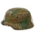 Original German WWII M40 Refurbished 6th Army Battle of Stalingrad Chicken Wire Camouflage Helmet - Stamped EF66 Original Items