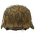 Original German WWII M40 Refurbished WWII Operation Market Garden 9th SS Panzer "Hohenstaufen" Helmet - Stamped EF64 Original Items