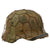 Original German WWII M40 Refurbished WWII Operation Market Garden 9th SS Panzer "Hohenstaufen" Helmet - Stamped EF64 Original Items