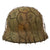Original German WWII M40 Refurbished WWII Operation Market Garden 9th SS Panzer "Hohenstaufen" Helmet - Stamped EF64 Original Items