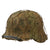 Original German WWII M40 Refurbished WWII Operation Market Garden 9th SS Panzer "Hohenstaufen" Helmet - Stamped EF64 Original Items