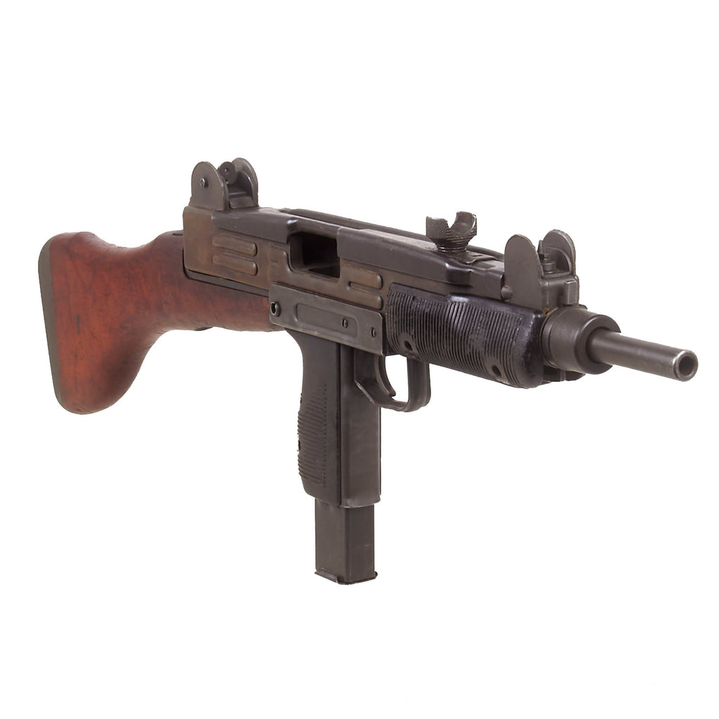 Original Israeli Six-Day War UZI Display Submachine Gun dated 1961 with Wood Stock & Magazine - Serial 81961 Original Items