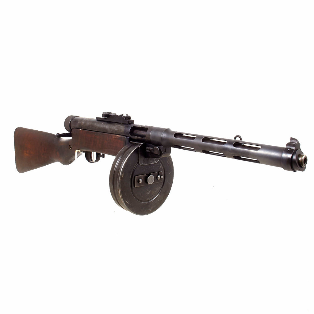 Original Finnish WWII Suomi KP/-31 M31 9mm Display SMG with Live Barrel and Drum Magazine - Serial 50223 Original Items