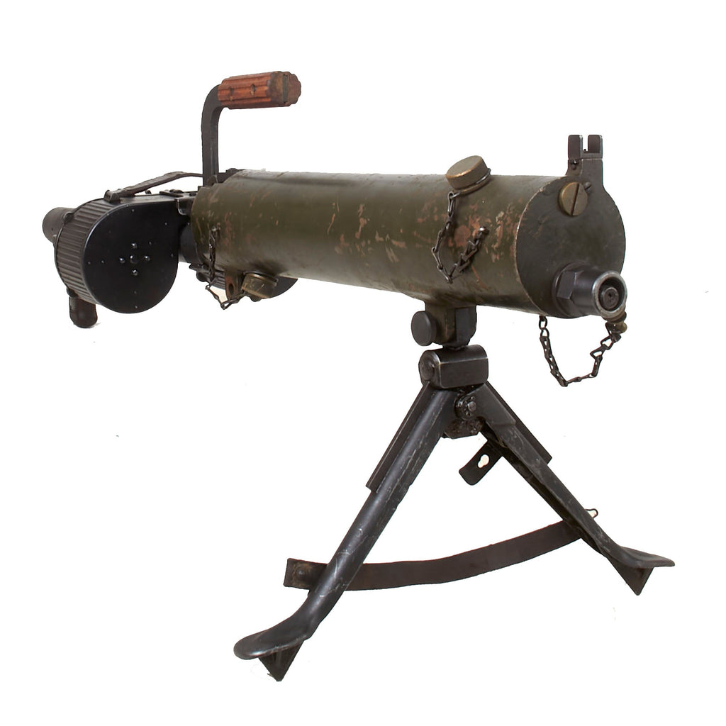 Original German WWII Rheinmetall ST-61 MG 15 Water Cooled Display Gun Serial No. 438 with Saddle Drum Magazine - dated 1940 Original Items