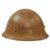 Original Japanese WWII Type 90 Army Helmet with Officer’s Star, Complete Liner and Chinstrap with Kanji Markings - Tetsubo Original Items