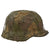 Original German WWII M40 Refurbished 5th SS Panzer Division Fall Camouflage Helmet - Stamped EF66 Original Items