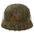 Original German WWII M40 Refurbished 5th SS Panzer Division Fall Camouflage Helmet - Stamped EF66 Original Items