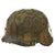 Original German WWII M40 Refurbished 5th SS Panzer Division Fall Camouflage Helmet - Stamped EF66 Original Items