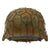 Original German WWII M40 Refurbished SS Battle of Kharkov Chicken Wire Camouflage Helmet - Stamped Q66 Original Items