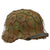 Original German WWII M40 Refurbished SS Battle of Kharkov Chicken Wire Camouflage Helmet - Stamped Q66 Original Items