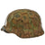 Original German WWII M40 Refurbished SS Battle of Kharkov Chicken Wire Camouflage Helmet - Stamped Q66 Original Items