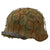 Original German WWII M40 Refurbished SS Battle of Kharkov Chicken Wire Camouflage Helmet - Stamped Q66 Original Items