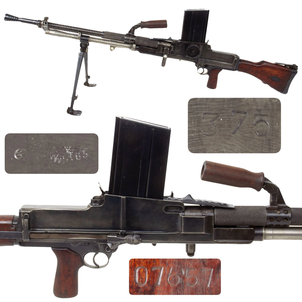 Original Czech Pre-WWII Yugoslavian Contract ZB-30J German MG30(t) Display Machine Gun with Waffenamt WaA63 Marked Magazine Original Items
