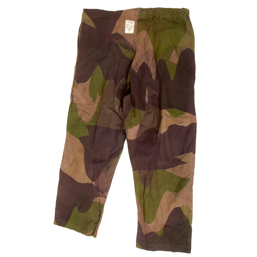 Original British WWII Unissued SAS Special Air Service Camouflage Windproof Trousers in Large Size No. 6 - Rare Original Items