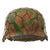Original German WWII M40 Refurbished 1st SS LAH 1943-44 Tan Italian Camouflage Chicken Wire Helmet - Stamped Q66 Original Items