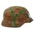 Original German WWII M40 Refurbished 1st SS LAH 1943-44 Tan Italian Camouflage Chicken Wire Helmet - Stamped Q66 Original Items