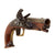 Original Early 19th Century U.S. Rifled Flintlock Vest Pocket Pistol with Horn Butt Cap Circa 1810 - Unmarked Original Items