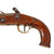 Original Early 19th Century U.S. Rifled Flintlock Vest Pocket Pistol with Horn Butt Cap Circa 1810 - Unmarked Original Items