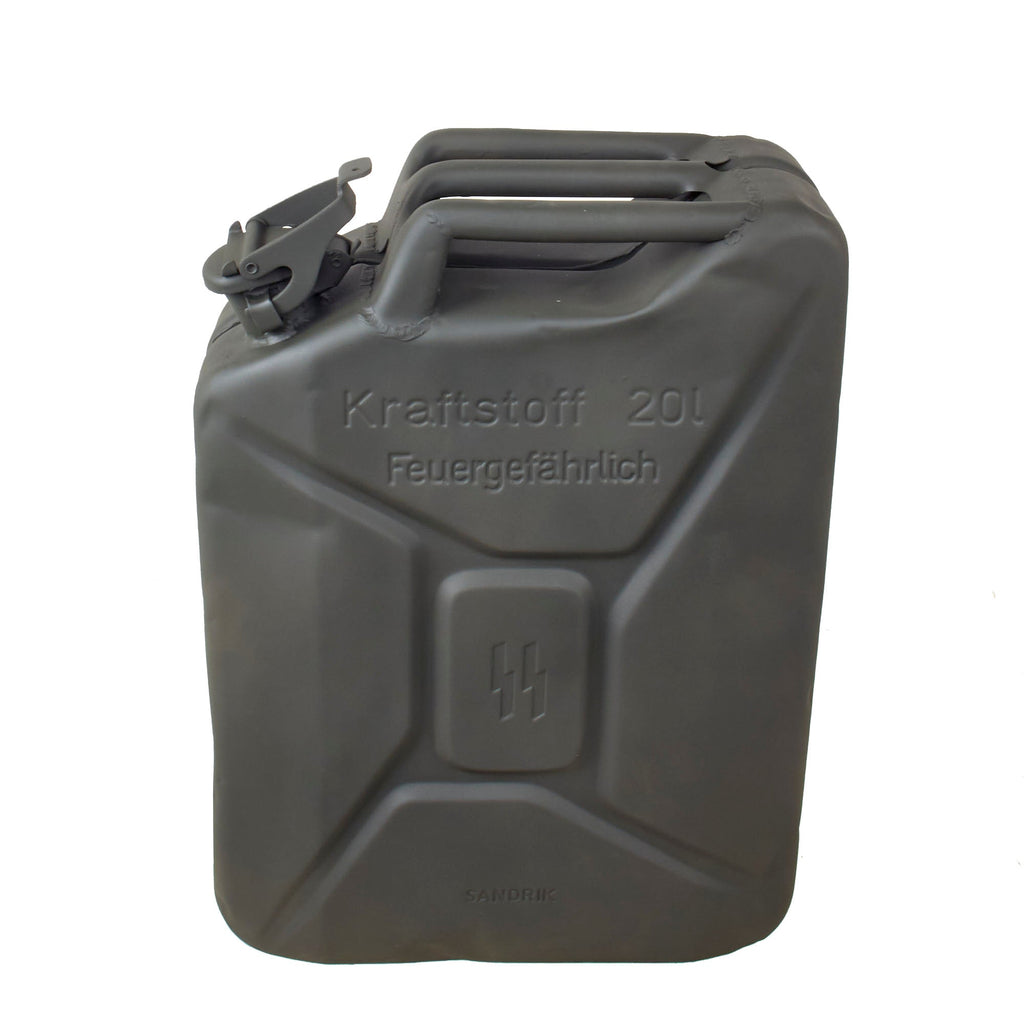 Original German WWII Waffen SS 20 Liter Petrol Jerry Can by SANDRIK - Repainted Original Items