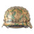 Original German WWII Refurbished M40 Deutsches Afrikakorp DAK Tunisia 1943 Chicken Wire Camouflage Helmet - Stamped EF64 Original Items
