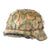 Original German WWII Refurbished M40 Deutsches Afrikakorp DAK Tunisia 1943 Chicken Wire Camouflage Helmet - Stamped EF64 Original Items