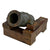 Original Late 18th Century European 22-Pounder Bronze Howitzer from the Royal Armory of Nepal with Wooden Fortress Mount Original Items