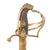 Original French Post-Napoleonic Lion’s Head Officer’s Sword with Scabbard and Gold-Inlaid & Etched Wootz Damascus Blade Original Items