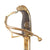 Original French Post-Napoleonic Lion’s Head Officer’s Sword with Scabbard and Gold-Inlaid & Etched Wootz Damascus Blade Original Items