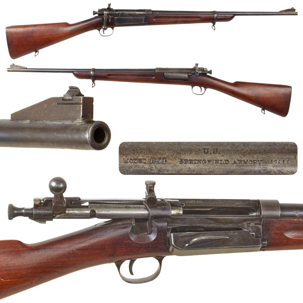 Original U.S. Springfield Model 1896 .30-40 Krag–Jørgensen Carbine Serial 87982 with Replaced Sights - Made in 1897 Original Items