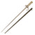 Original French WWI Lebel M.1886 Nickel Handle Cruciform Épée Bayonet with Steel Scabbard