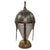Original Magnificent Gold Inlaid & Etched Kulah Khud War Helmet with Chainmail Neck Covering and Lovely Carved Wooden Stand - 17th Century Original Items