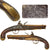 Original U.S. Colonial Brass Barrel Flintlock Pistol by Halbach & Sons with American Eagle Butt Cap - Circa 1780 Original Items