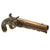 Original U.S. Colonial Brass Barrel Flintlock Pistol by Halbach & Sons with American Eagle Butt Cap - Circa 1780 Original Items