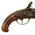 Original Mid 18th Century Brass Mounted Flintlock Pocket Pistol Marked H V on Lock Plate Circa 1750 - Possibly American Original Items