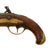 Original Mid 18th Century Brass Mounted Flintlock Pocket Pistol Marked H V on Lock Plate Circa 1750 - Possibly American Original Items