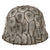 Original German WWII M40 Refurbished SS Late Winter Textured Camouflage Chicken Wire Helmet - Stamped EF66 Original Items