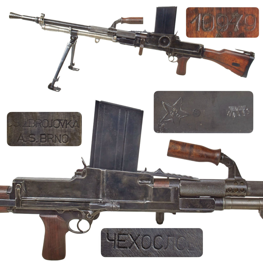 Original Czech Pre-WWII Yugoslavian Contract ZB-30J German MG30(t) Display Machine Gun with Waffenamt WaA63 Marked Magazine Original Items