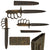 Original U.S. WWI Model 1918 Mark I Trench Knife by L. F. & C. with Matching Steel Scabbard