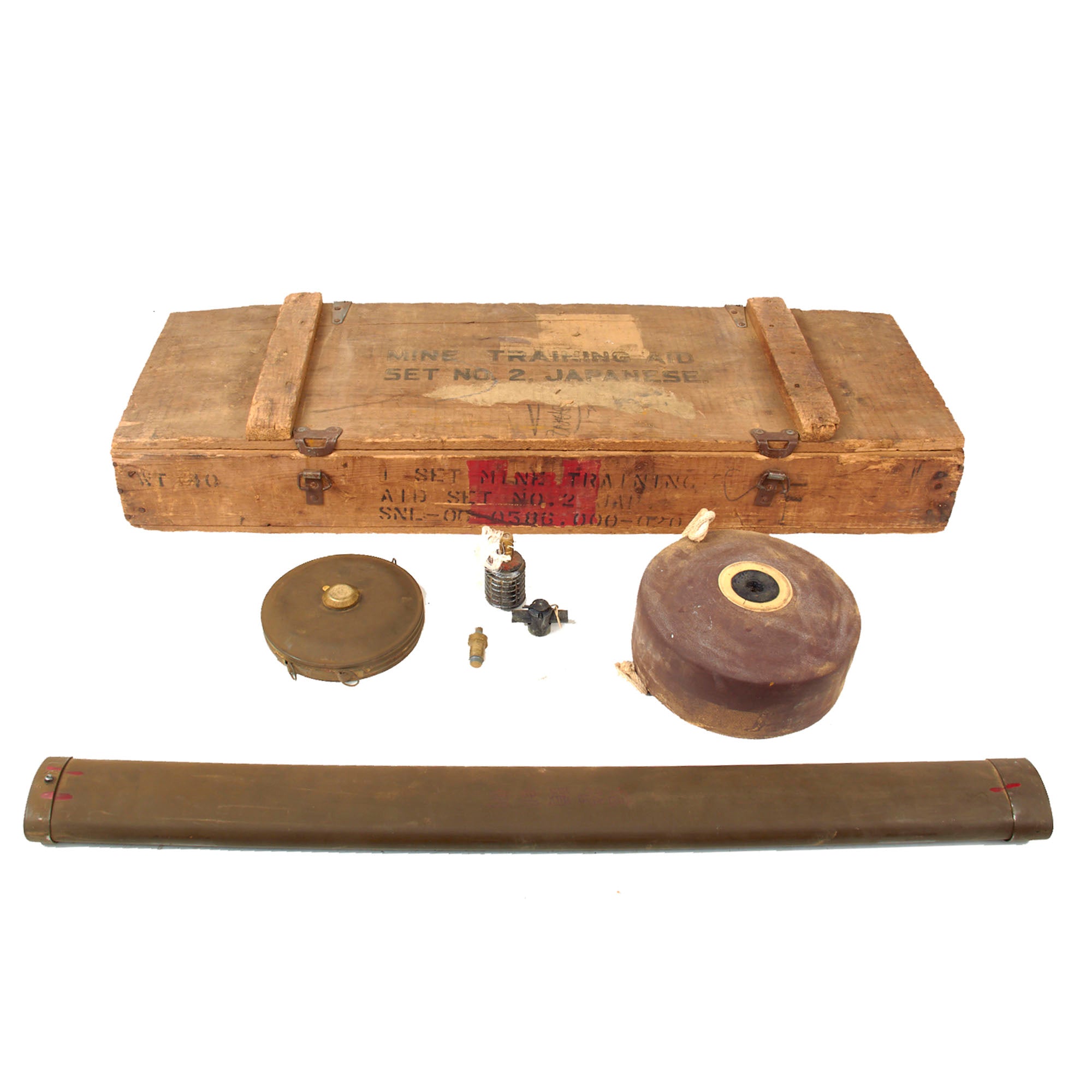 Original U.S. WWII Japanese Mine Training Aid Set No.2 in Crate