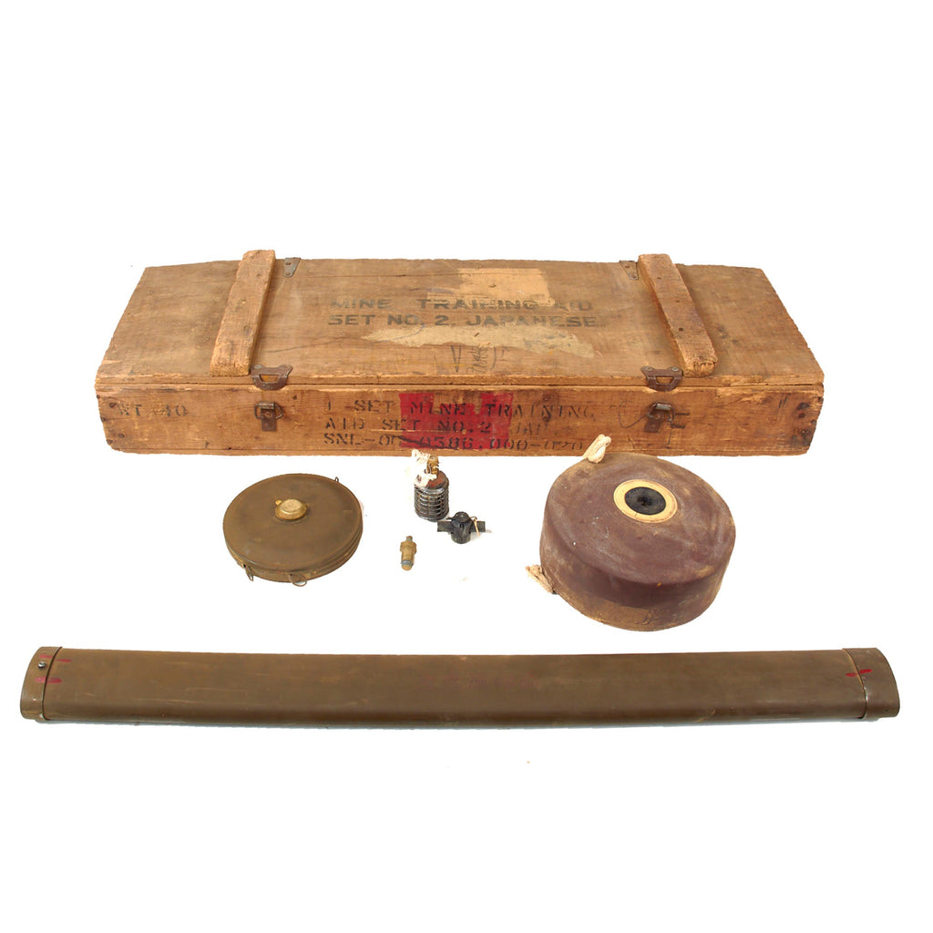 Original U.S. WWII Japanese Mine Training Aid Set No.2 in Crate - Missing Pieces Original Items