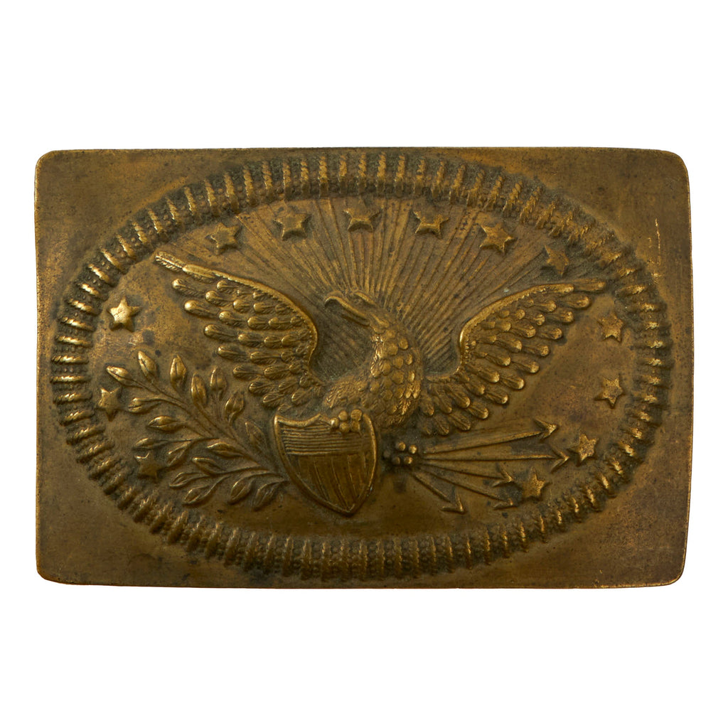 Original U.S. Seminole Wars Militia Waist Belt Plate with Original Iron Keepers - Circa 1825-1835 Original Items