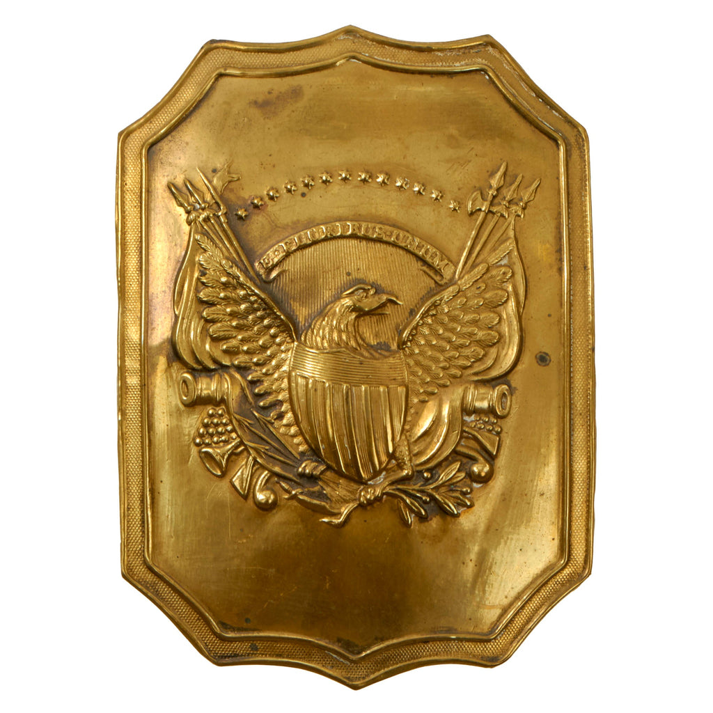 Original U.S. Seminole Wars Era Militia Shako Plate with Retained Loops Original Items