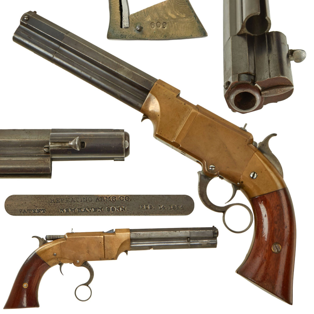 Original U.S. Civil War Rare Volcanic Repeating Arms Co. .41cal No. 2 Navy Belt Pistol with 6” Barrel - Serial 809 Made Circa 1857 Original Items