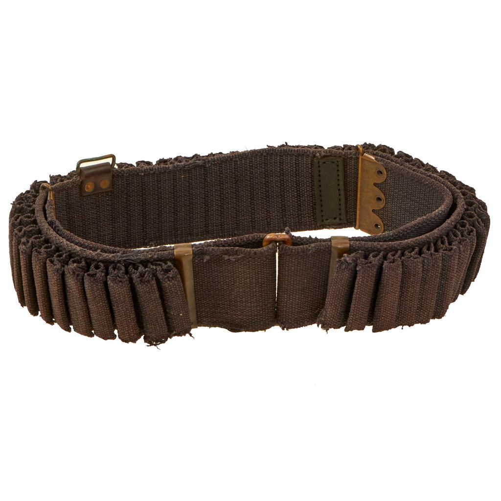 Original U.S. Spanish American War 1894 100-Round .30-40 Krag Double Ammunition Belt by Mills & Orndorff in Blue Original Items