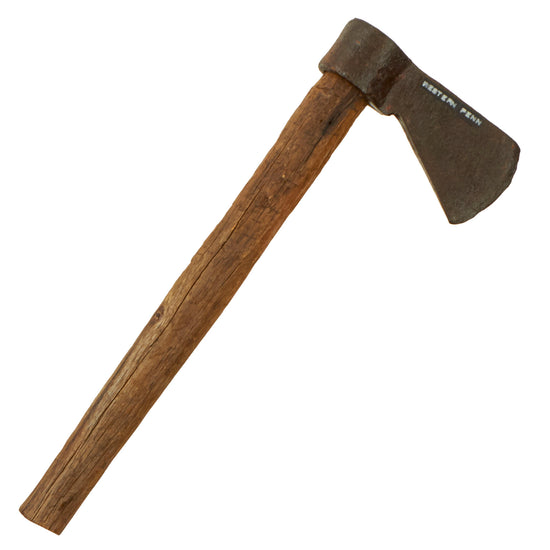 Original U.S. / British Early Revolutionary War era Colonial Blacksmith Hand Forged Camp Axe Found in Western Pennsylvania with Replaced Haft Original Items