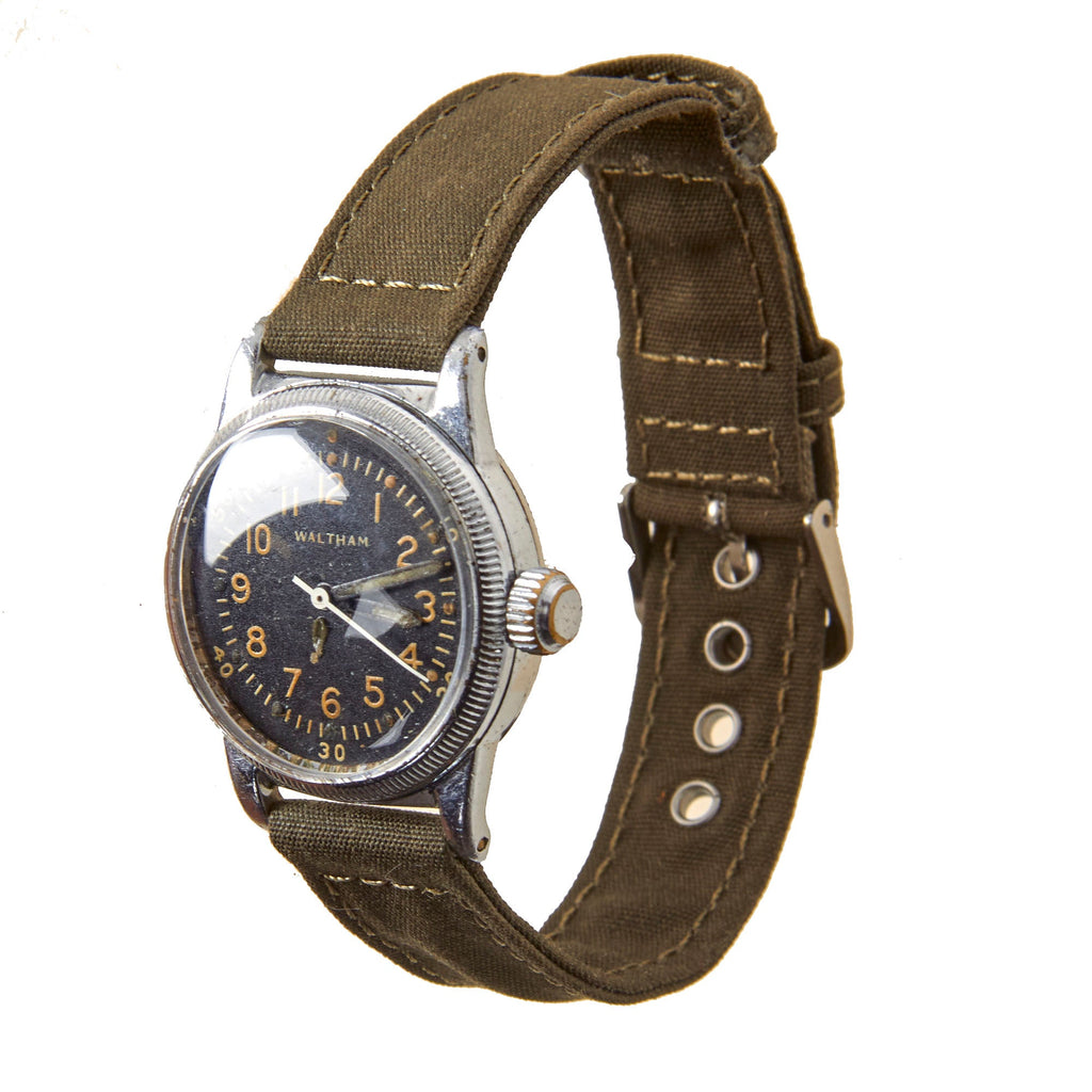 Original U.S. WWII 1944 Dated Type A-11 US Army Wrist Watch by Waltham - Fully Functional Original Items